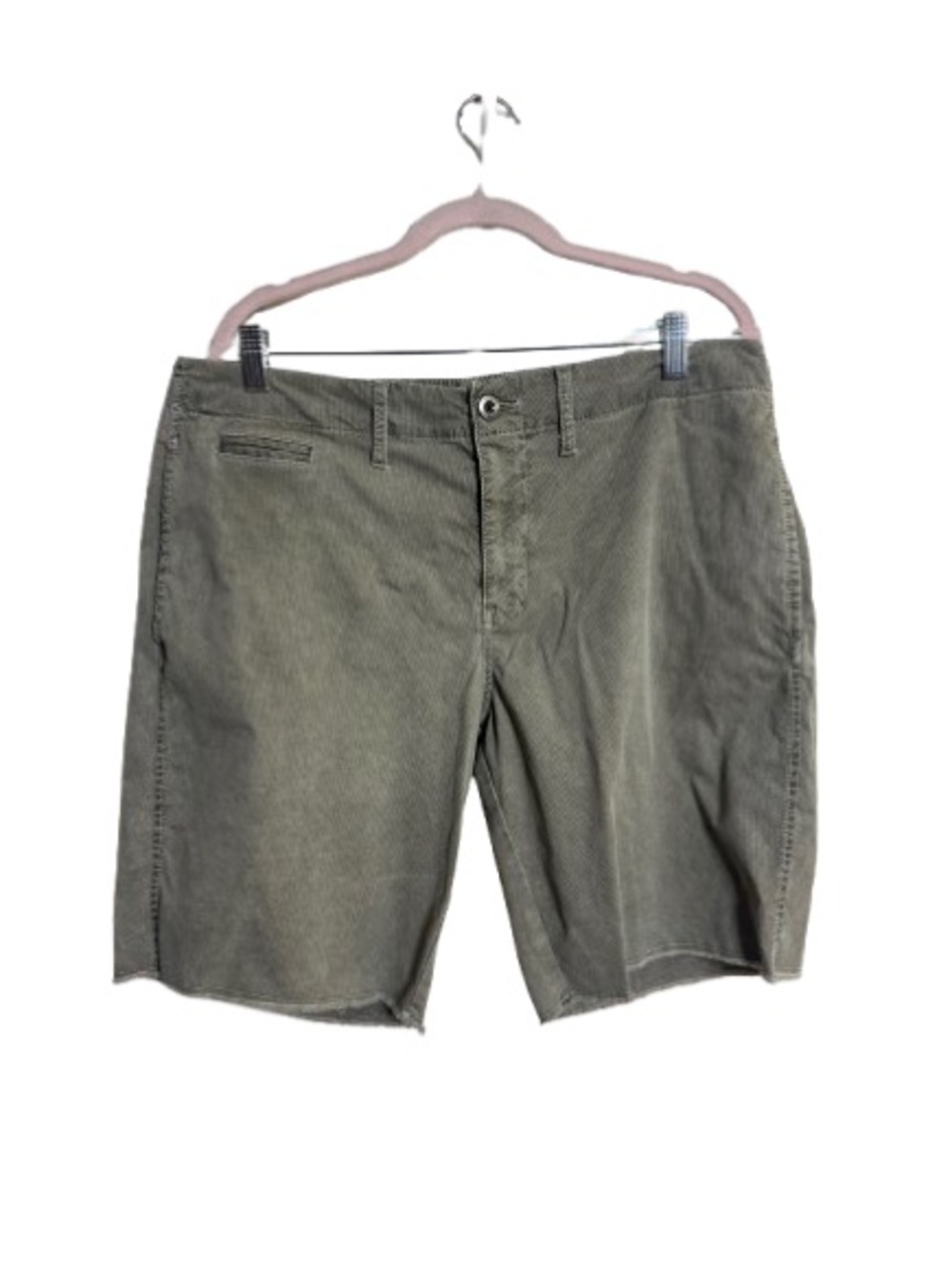 Original Paperbacks Olive Corduroy Flat Front Shorts